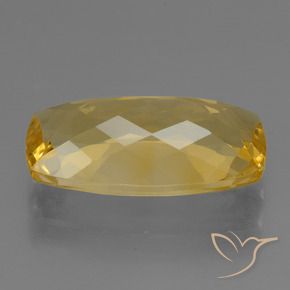 Citrino dorado natural de 6,44 ct, corte cojín, VVS
