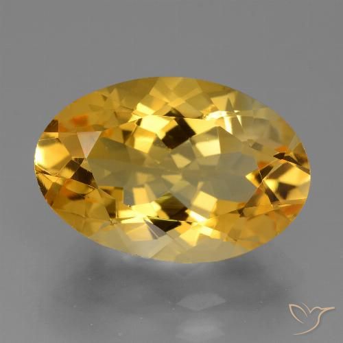 6.74ct Natural Naranja dorado intenso Citrino, Ovalada, VVS