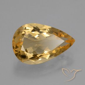 Citrino Dorado natural de 5.63 ct, En forma de pera, VVS
