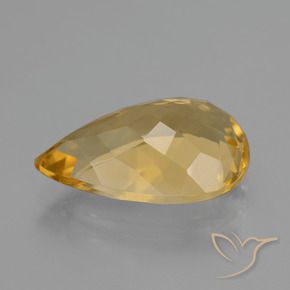 Citrino Dorado natural de 5.63 ct, En forma de pera, VVS