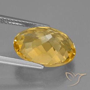 Citrino Naranja dorado intenso natural de 5.51 ct, Ovalada, VVS