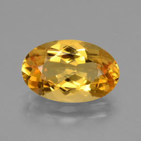 Citrino Dorado naranja intenso natural de 3.78 ct, Corte Óvalo, VVS