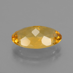 Citrino Dorado naranja intenso natural de 3.78 ct, Corte Óvalo, VVS