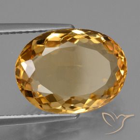 Citrino Dorado-naranja medio natural de 5.77 ct, Ovalada, VVS