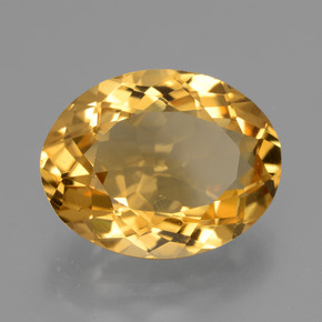 Citrino dorado natural de 6,47 ct, corte óvalo, VVS