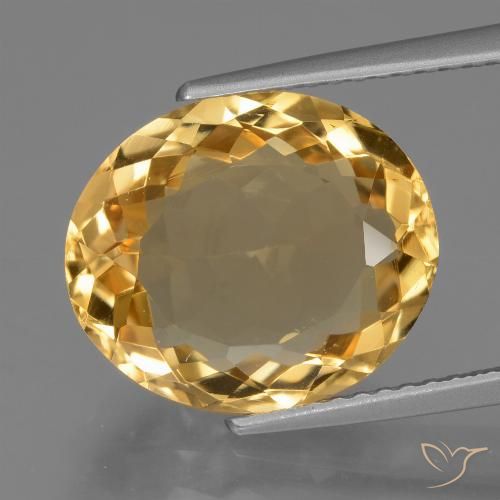 6.02ct Natural Naranja dorado intenso Citrino, Ovalada, VVS