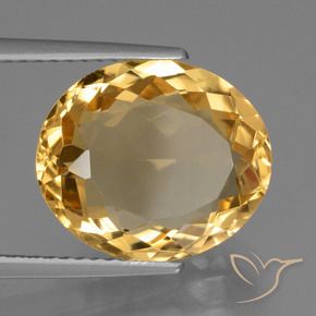 Citrino Naranja dorado intenso natural de 6.02 ct, Ovalada, VVS