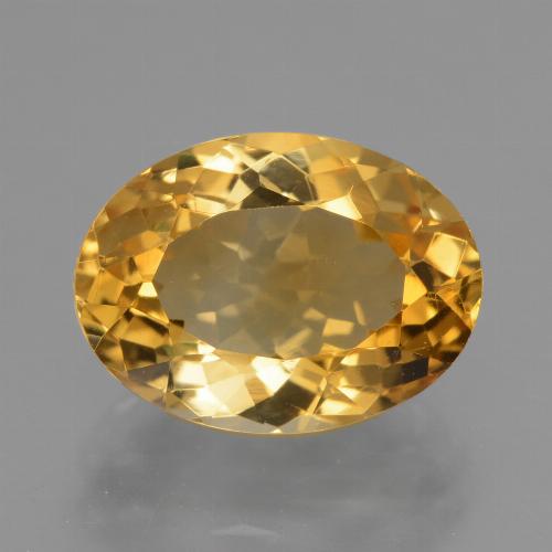 Citrino dorado natural de 4,60 ct, corte óvalo, VVS