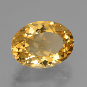 Citrino dorado natural de 4,60 ct, corte óvalo, VVS