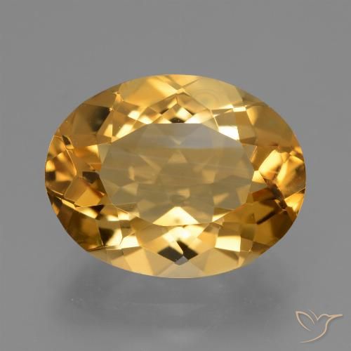 5.25ct Natural Naranja dorado intenso Citrino, Ovalada, VVS-VS