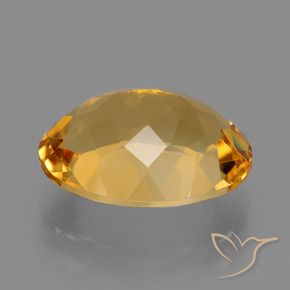 Citrino Naranja dorado intenso natural de 5.25 ct, Ovalada, VVS-VS