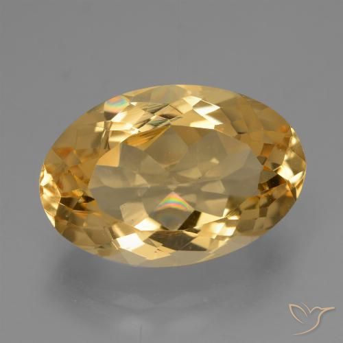 5.20ct Natural Naranja dorado intenso Citrino, Ovalada, VVS