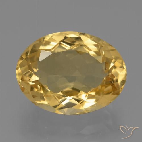 6.85ct Natural Naranja dorado Citrino, Ovalada, VVS