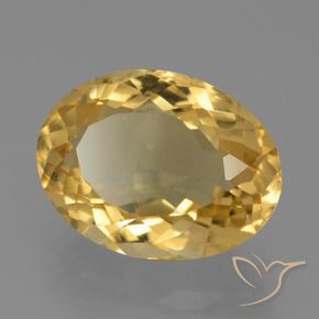 Citrino Naranja dorado natural de 6.85 ct, Ovalada, VVS