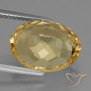 Citrino Naranja dorado natural de 6.85 ct, Ovalada, VVS