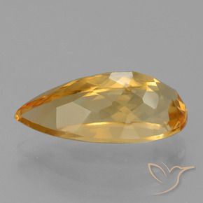 Citrino Dorado oscuro natural de 5.54 ct, En forma de pera, VVS