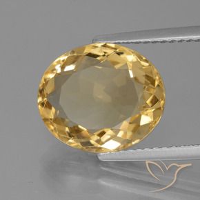 Citrino Dorado-naranja claro natural de 5.04 ct, Ovalada, VVS