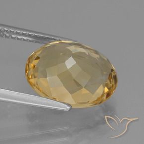 Citrino Dorado-naranja claro natural de 5.04 ct, Ovalada, VVS