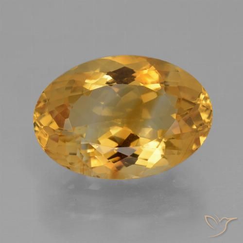 5.78ct Natural Naranja dorado intenso Citrino, Ovalada, VVS