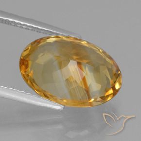 Citrino Naranja dorado intenso natural de 5.78 ct, Ovalada, VVS