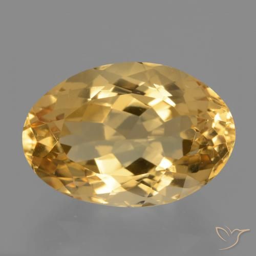 5.70ct Natural Dorado oscuro medio Citrino, Ovalada, VVS