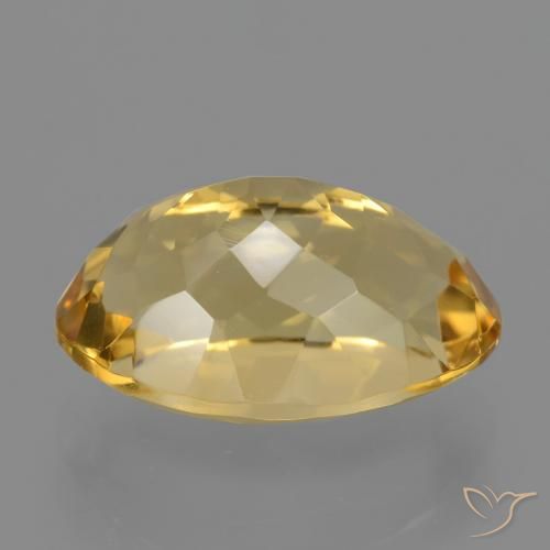 Citrino Dorado oscuro medio natural de 5.70 ct, Ovalada, VVS