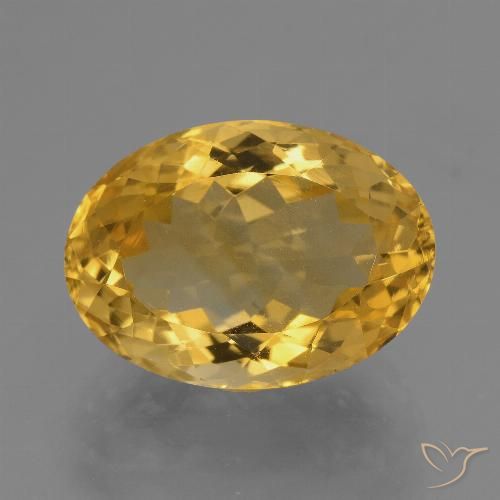 6.97ct Natural Naranja dorado intenso Citrino, Ovalada, VVS