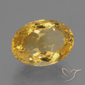 Citrino Naranja dorado intenso natural de 6.97 ct, Ovalada, VVS