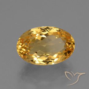 Citrino Dorado oscuro natural de 4.73 ct, Ovalada, VVS