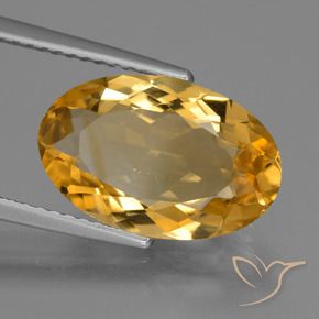 Citrino Naranja dorado intenso natural de 4.00 ct, Ovalada, VS