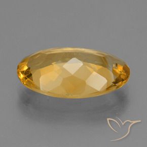 Citrino Naranja dorado intenso natural de 4.00 ct, Ovalada, VS