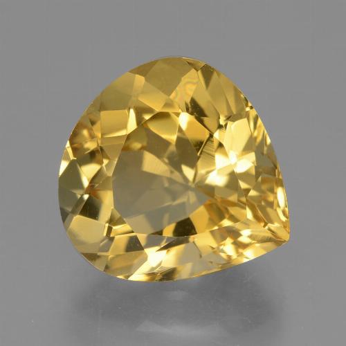 Citrino dorado natural de 4,70 ct, en forma de pera, VVS