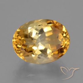 Citrino Dorado naranja natural de 4.02 ct, Ovalada, VS