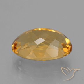 Citrino Naranja dorado intenso natural de 4.02 ct, Ovalada, VVS