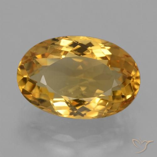 4.78ct Natural Dorado oscuro medio Citrino, Ovalada, VVS