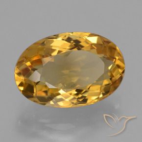 Citrino Dorado oscuro medio natural de 4.78 ct, Ovalada, VVS