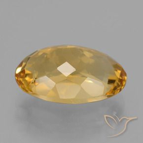 Citrino Dorado oscuro medio natural de 4.78 ct, Ovalada, VVS