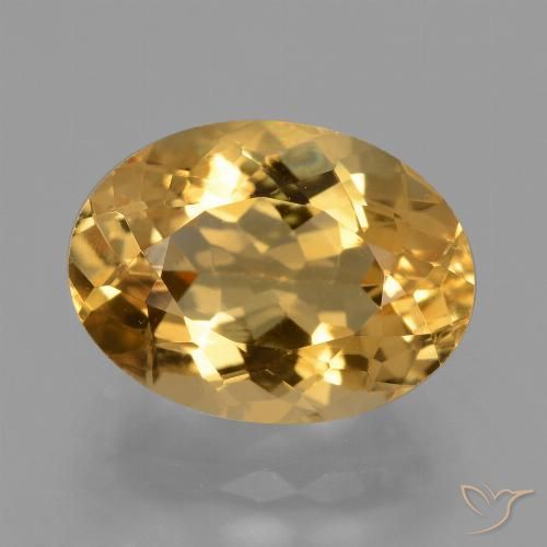 4.53ct Natural Naranja dorado intenso Citrino, Ovalada, VS