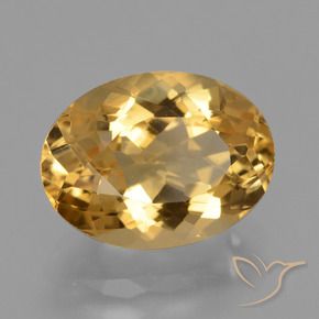 Citrino Naranja dorado intenso natural de 4.53 ct, Ovalada, VS