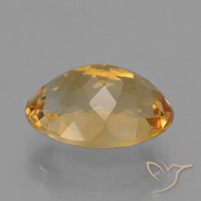 Citrino Naranja dorado intenso natural de 4.53 ct, Ovalada, VS