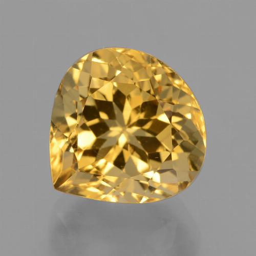 Citrino dorado natural de 4,93 ct, en forma de pera, VVS
