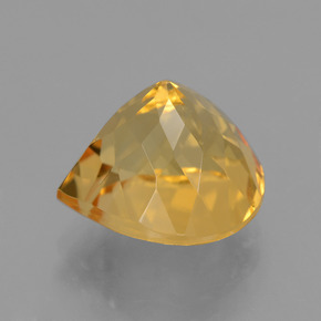 Citrino dorado natural de 4,93 ct, en forma de pera, VVS