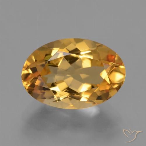 3.53ct Natural Naranja dorado intenso Citrino, Ovalada, VVS