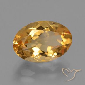 Citrino Naranja dorado intenso natural de 3.53 ct, Ovalada, VVS