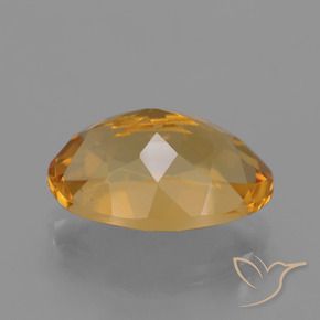 Citrino Naranja dorado intenso natural de 3.53 ct, Ovalada, VVS