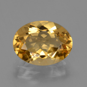 Citrino Naranja dorado intenso natural de 2.47 ct, Corte Óvalo, VVS