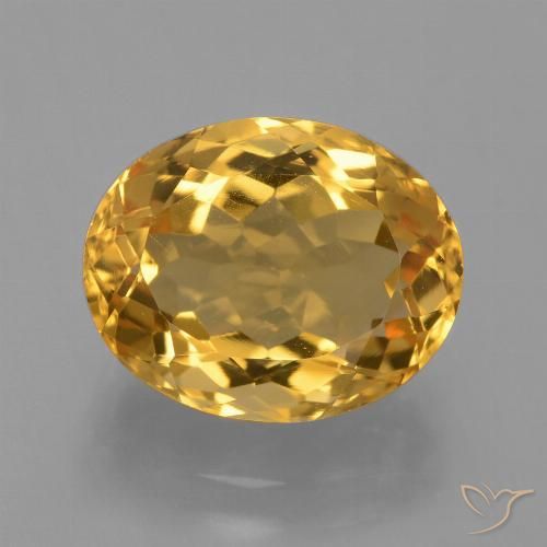 4.35ct Natural Dorado oscuro Citrino, Ovalada, VVS-VS