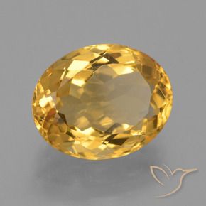 Citrino Dorado oscuro natural de 4.35 ct, Ovalada, VVS-VS