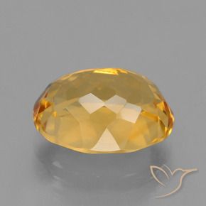 Citrino Dorado oscuro natural de 4.35 ct, Ovalada, VVS-VS