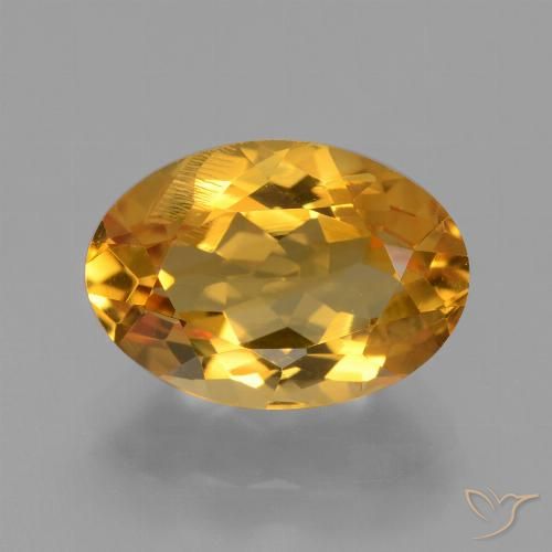3.56ct Natural Naranja dorado intenso Citrino, Ovalada, VS